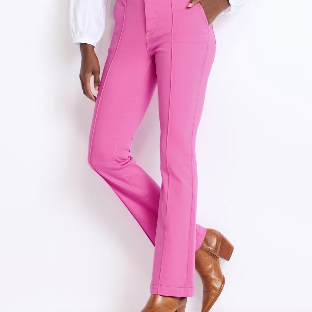 Chic Pink Flared Trousers